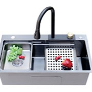 Chậu rửa chén inox CR - 7846 VA - Nano xám